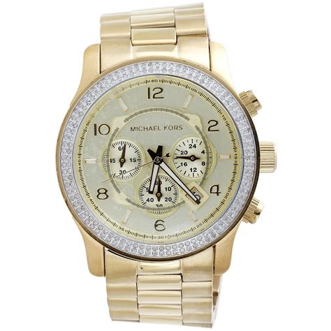 michael kors men gold watches|men's mk watch with diamonds.